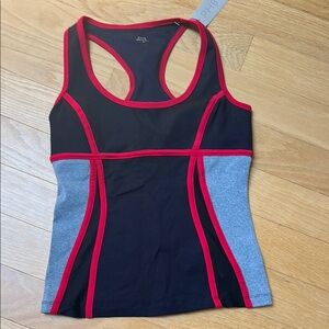 Black and Gray Athletic Tank Top